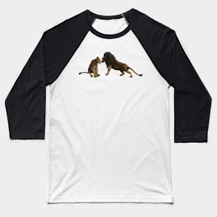 African Lione and Lioness Baseball T-Shirt